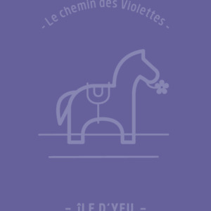 Affiche Le chemin des violettes de la collection de l'île d'Yeu par Les Beaux-Teints