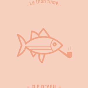 Affiche Le thon fumé de la collection de l'île d'Yeu par Les Beaux-Teints