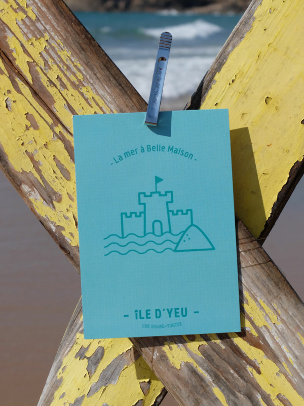 Carte postale La mer à Belle Maison de la collection de l'île d'Yeu par Les Beaux-Teints