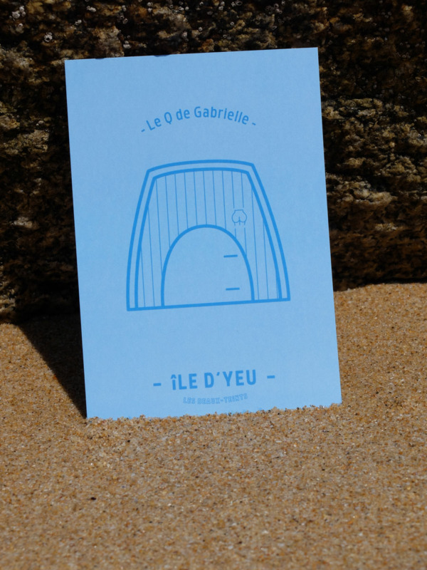 Carte postale Le Q de Gabrielle de la collection de l'île d'Yeu par Les Beaux-Teints